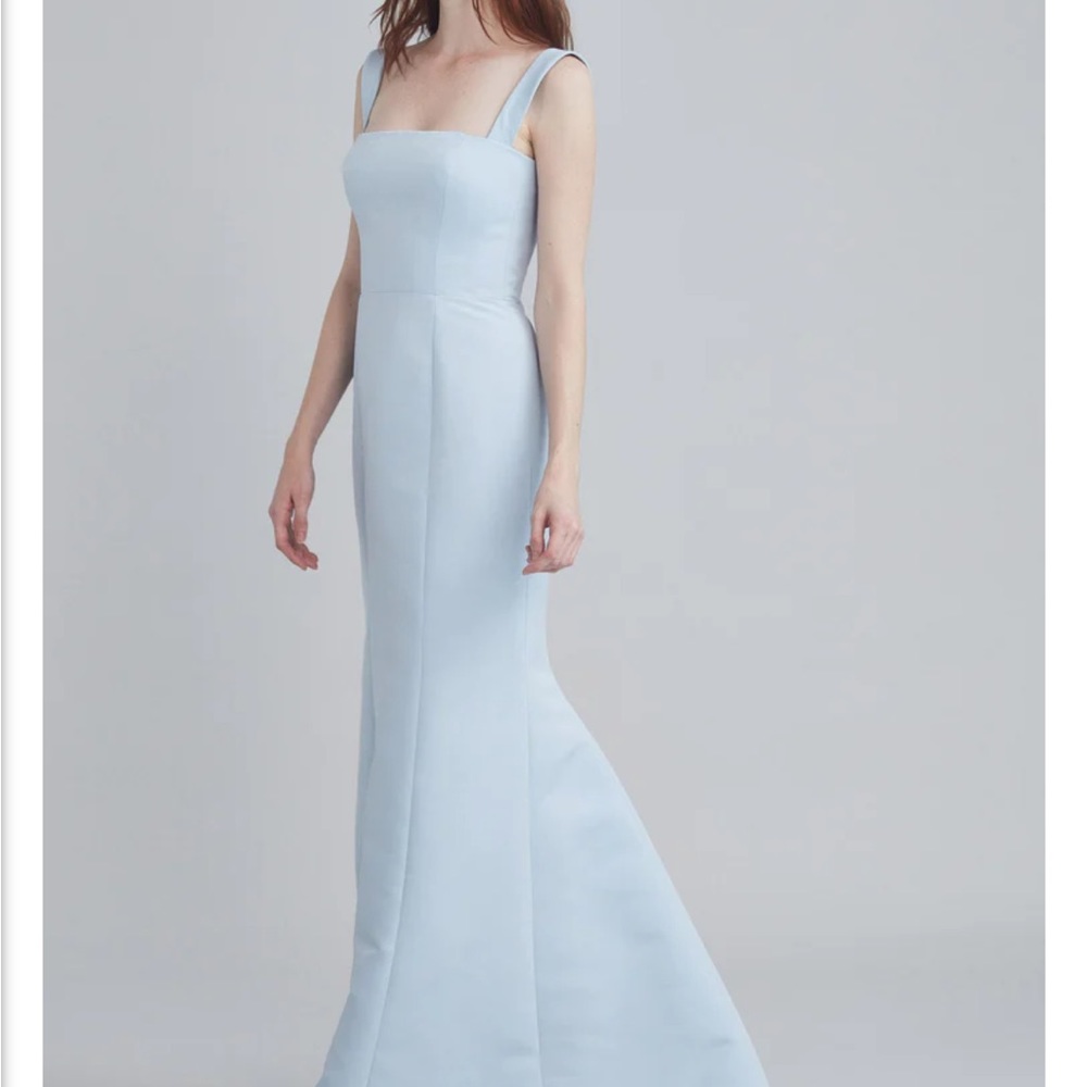 Amsale Ida Ice Blue Bridesmaids Dress - worn once!
